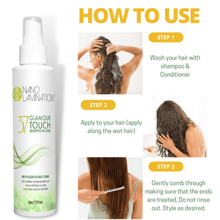 How to use Glamour Touch Leave-In Conditioner – Spray, Comb, and Style
