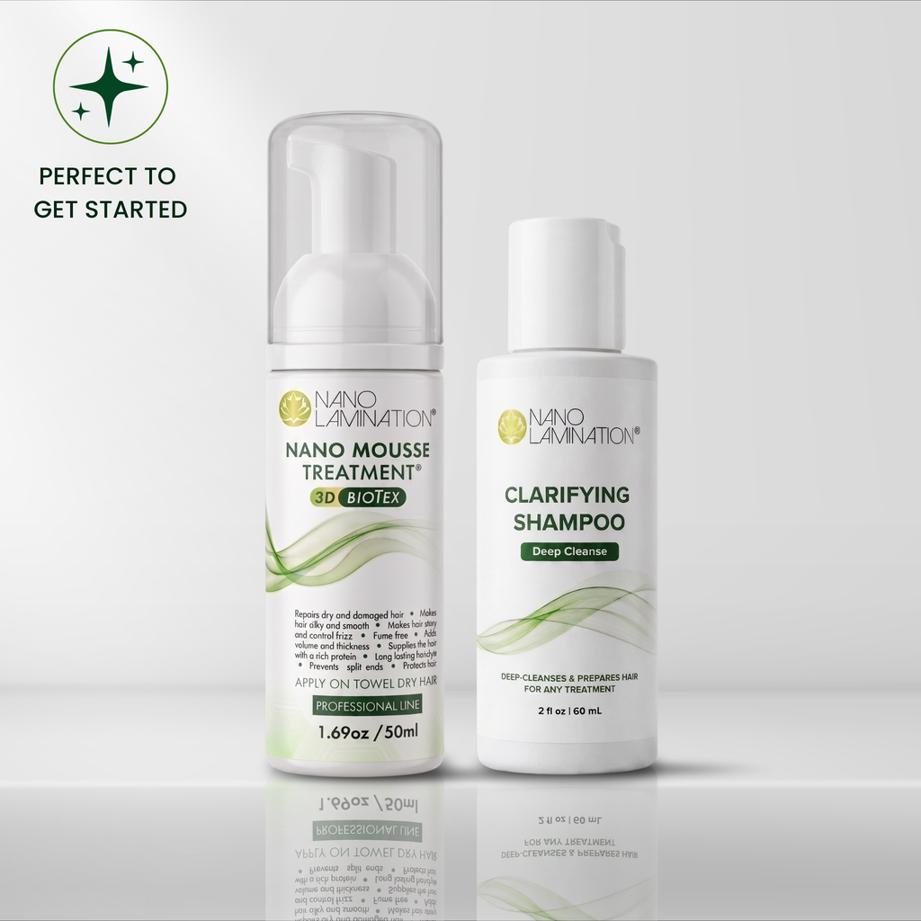 NANOAMINO PREMIUM SMOOTH TREATMENT 3本セット Nano Mousse Frizz-Free Hair Kit | Smoothing Starter Set – Nano