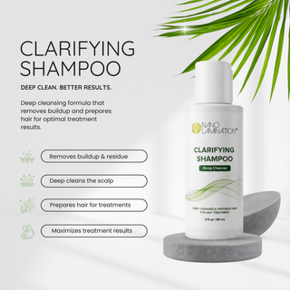Nano Lamination Clarifying Shampoo for deep cleansing and preparing hair for treatment