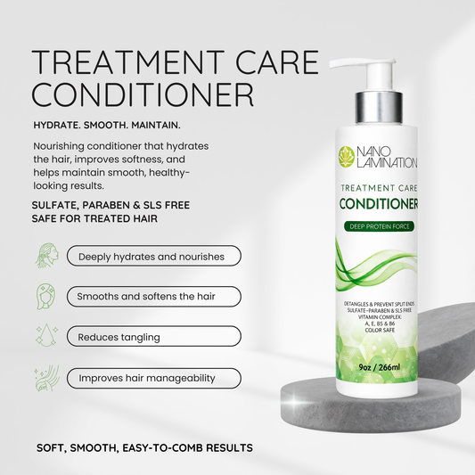 Nano Lamination Treatment Care Conditioner for hydration, softness and easy-to-comb hair