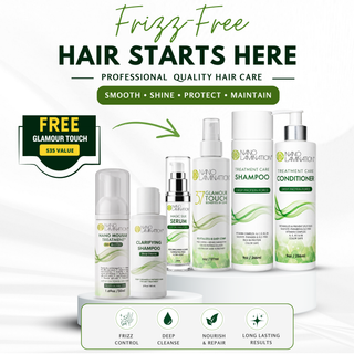 Frizz-Free Hair Routine Kit with free Glamour Touch Spray by Nano Lamination